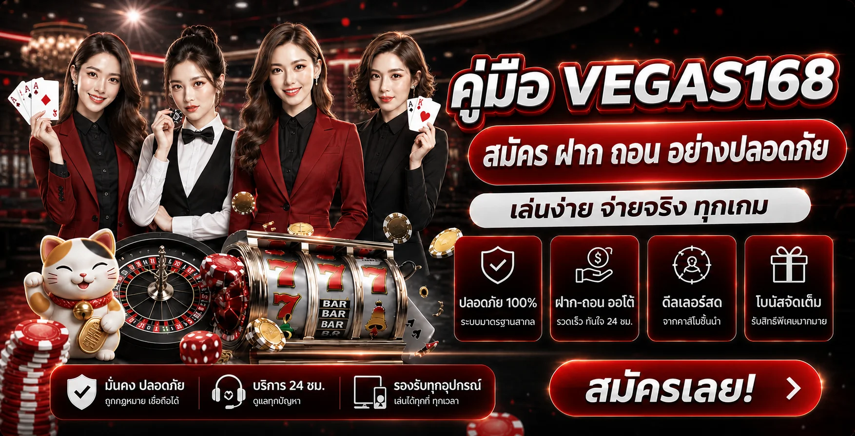 VEGAS168 สมัคร ฝาก ถอน คู่มือคาสิโนออนไลน์ปลอดภัย